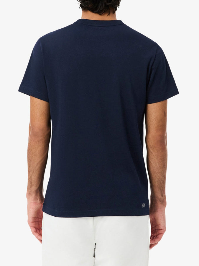 Lacoste Ultra Dry Graphic Print Sport T-Shirt Spring 2026 | NAVY/ORANGE (4IB)