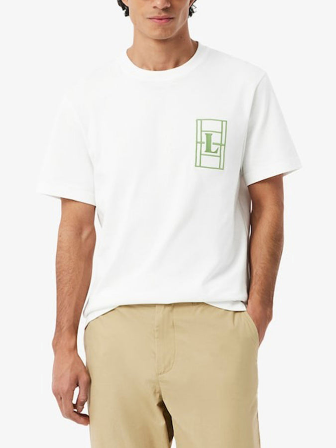 Lacoste Embroidered Heavy Jersey T-Shirt Spring 2026 | WHITE (001)