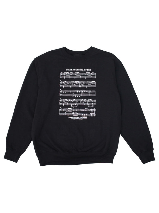 Theories Theme Music Crewneck Sweatshirt Fall 2023 | BLACK