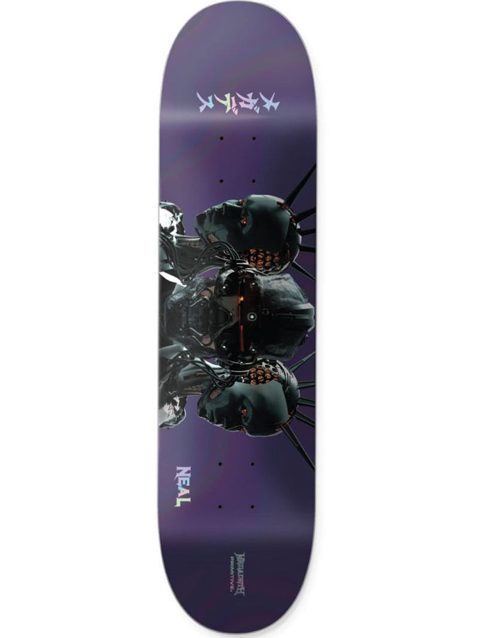 Primitive x Megadeth Neal Threat 8.38 Skateboard Deck | PURPLE