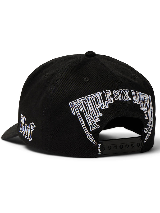 Huf x Three 6 Mafia Snapback Hat | BLACK