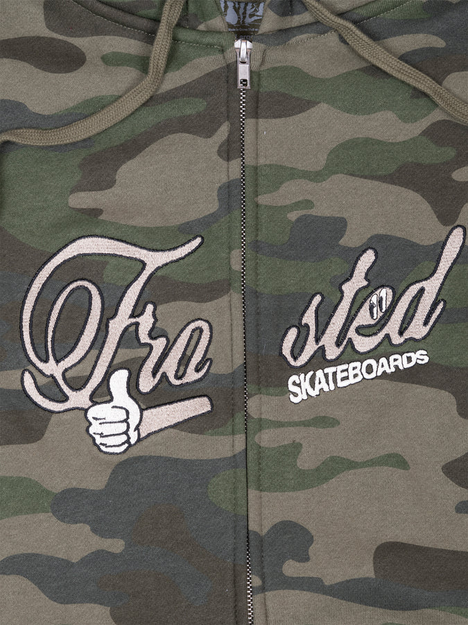 Frosted Skateboards ThumbsUp Zip Hoodie Fall 2025 | CAMO