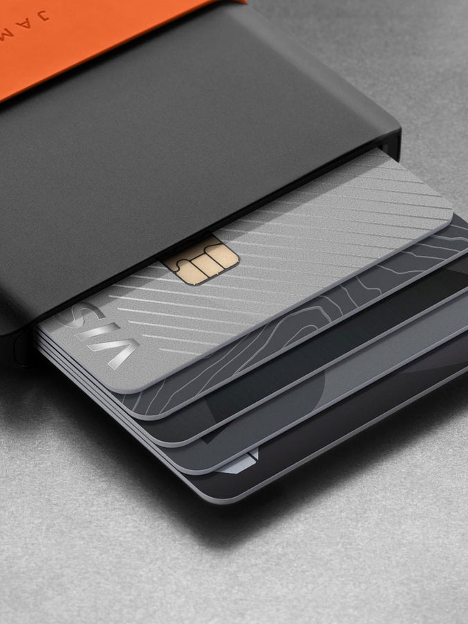 The James Brand The Lowe Black/Fire Wallet | BLACK/FIRE