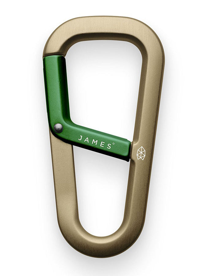 The James Brand The Hardin Tumbleweed/Dark Green Carabiner Summer 2026 | TUMBLEWEED/DARK GREEN