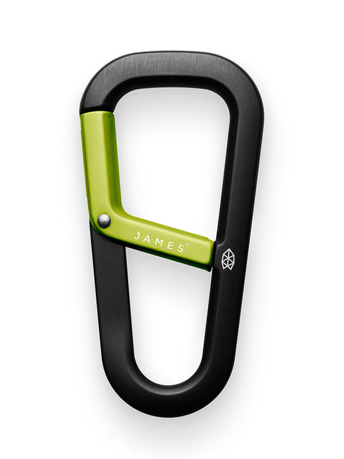 The James Brand The Hardin Black/Electric Moss Carabiner | BLACK/ELECTRIC MOSS