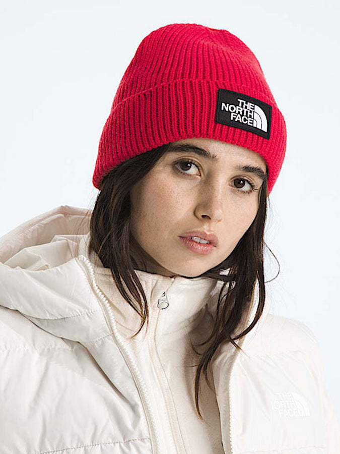 The North Face Logo Box Cuffed Beanie | TNF RED (682)