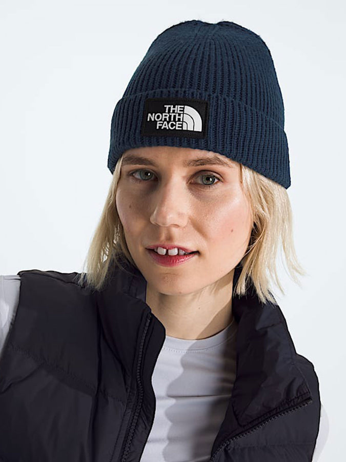 The North Face Logo Box Cuffed Beanie | SUMMIT NAVY (8K2)