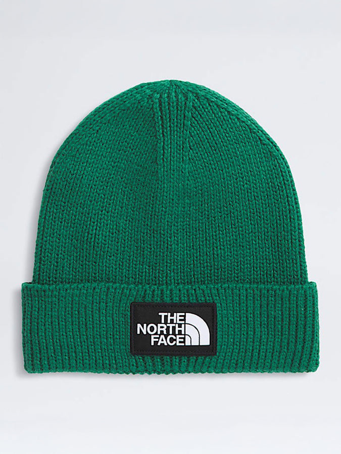 The North Face Logo Box Cuffed Beanie | EVERGREEN (NL1)