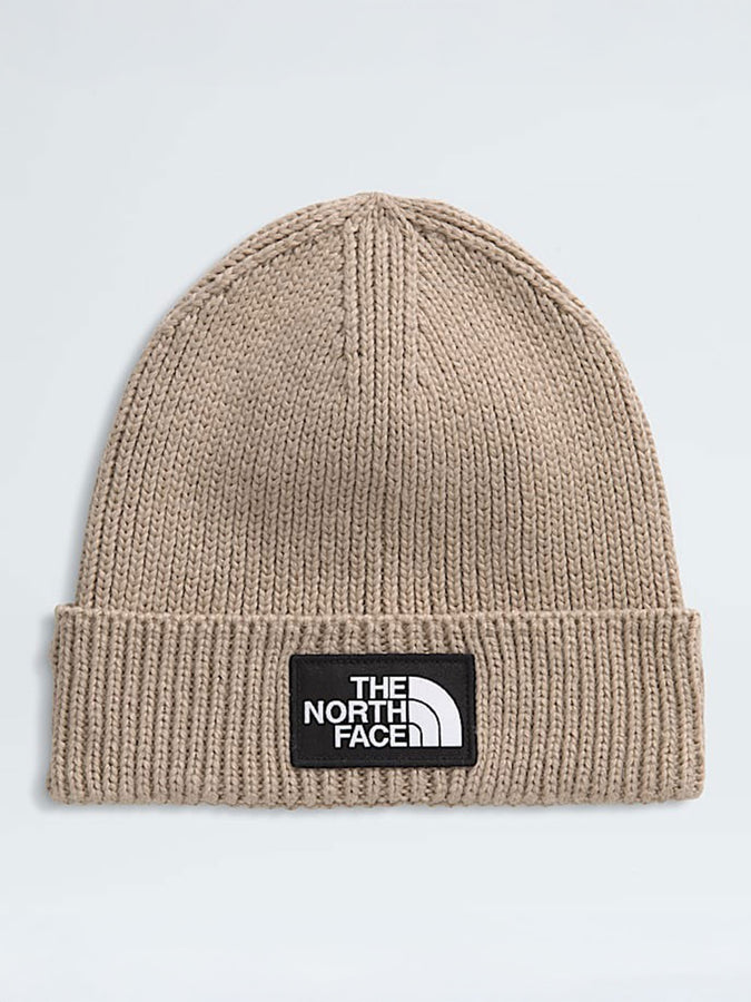The North Face Logo Box Cuffed Beanie | MUSHROOM GREY (BOX)