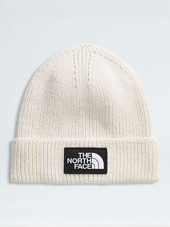 The North Face Logo Box Cuffed Beanie | WHITE DUNE (QLI)