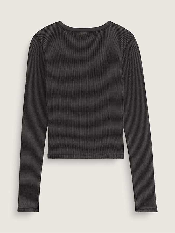 Vans Teri Waffle Long Sleeve T-Shirt Spring 2026 | BLACK (BLK)