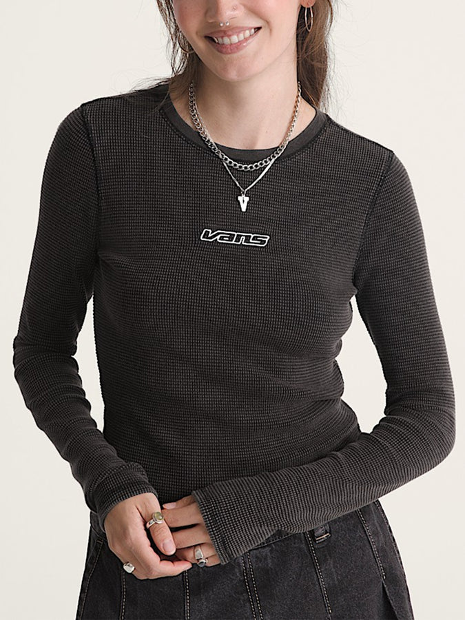 Vans Teri Waffle Long Sleeve T-Shirt Spring 2026 | BLACK (BLK)