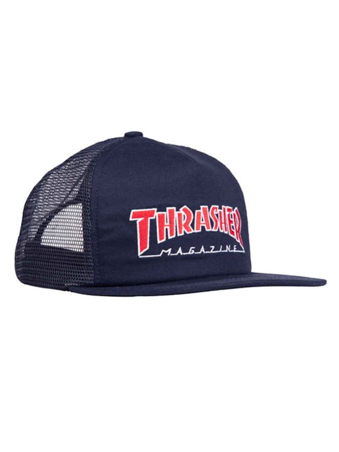 Thrasher Embroidered Outlined Mesh Hat Fall 2023 | NAVY
