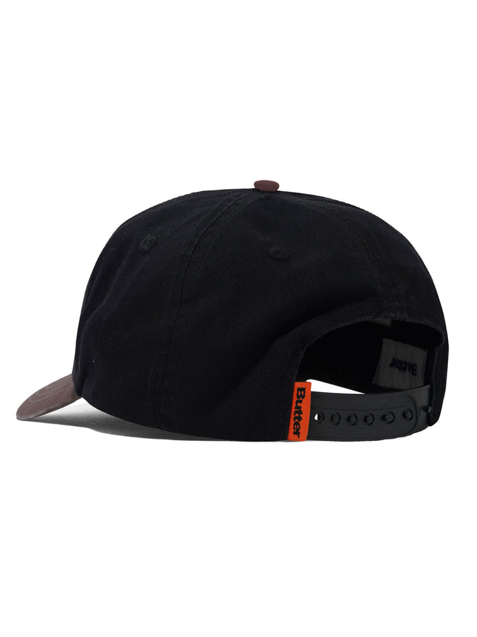 Butter Goods Tide Strapback Hat | WASHED BLACK/DUSK