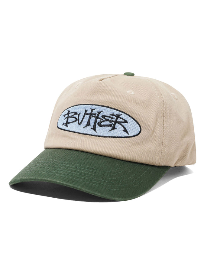 Butter Goods Tide Strapback Hat | WASHED TAN/SEAWEED