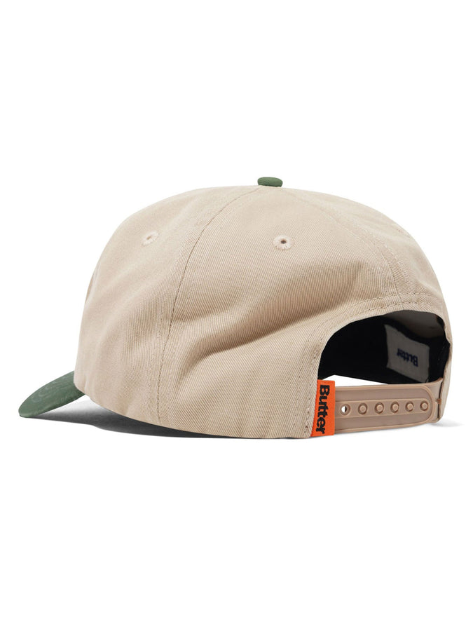 Butter Goods Tide Strapback Hat | WASHED TAN/SEAWEED