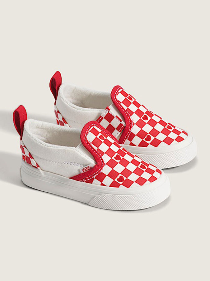 Vans Slip-On V Hot Red/Valentine's Day/White Shoes Spring 2026 | RED HOT VLTN RED/WHITE (JV6)