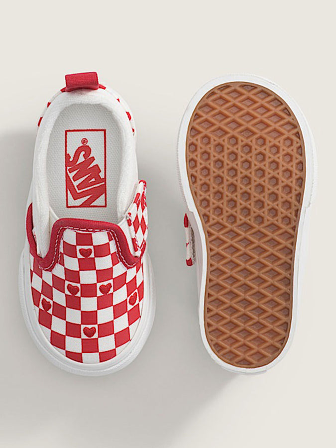 Vans Slip-On V Hot Red/Valentine's Day/White Shoes Spring 2026 | RED HOT VLTN RED/WHITE (JV6)