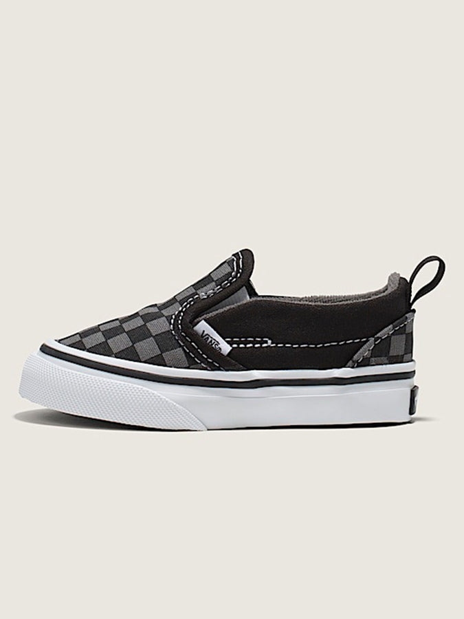 Vans Slip-On V Checkerboard Black/Pewter Shoes | CHECKR BLACK/PEWTER (EO0)