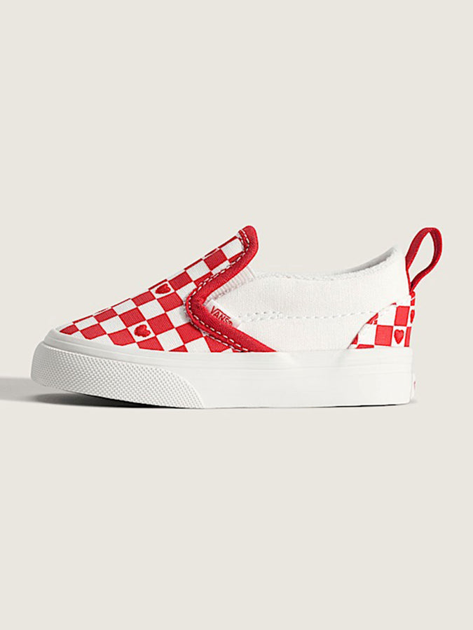 Vans Slip-On V Hot Red/Valentine's Day/White Shoes Spring 2026 | RED HOT VLTN RED/WHITE (JV6)