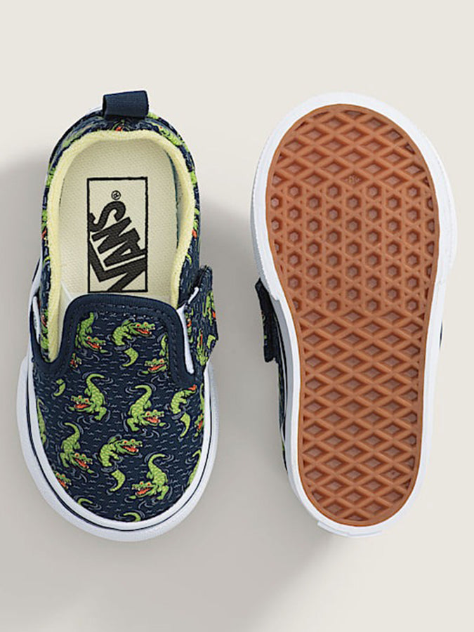 Vans Slip-On V Glow Navy Croc/Yellow Shoes Spring 2026 | GLOW CROC NAVY/YELLOW (YY0)