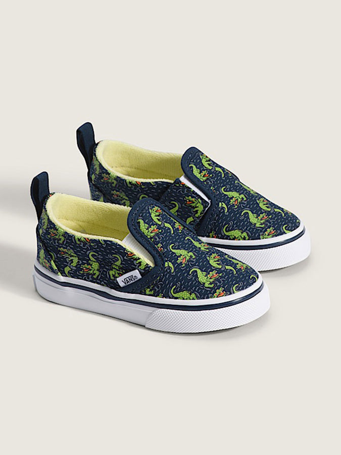 Vans Slip-On V Glow Navy Croc/Yellow Shoes Spring 2026 | GLOW CROC NAVY/YELLOW (YY0)