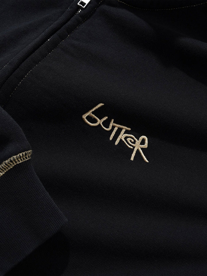 Butter Goods Trail Stitch Zip Hoodie Spring 2026 | WASHED BLACK
