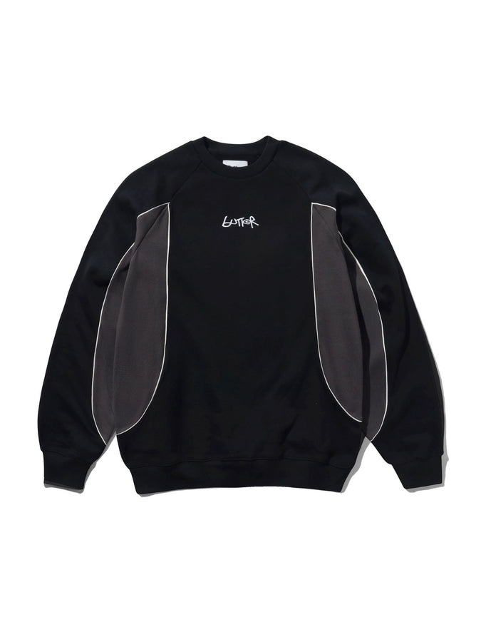 Butter Goods Tread Crewneck Sweatshirt Summer 2026 | BLACK/CHARCOAL