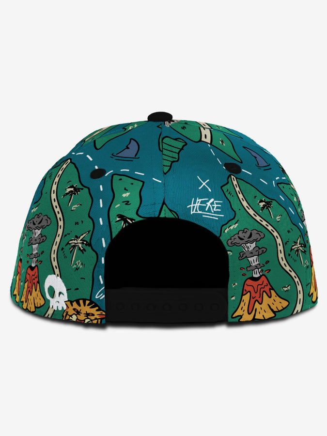 Headster Treasure Map Snapback Hat | TEAL STEAL