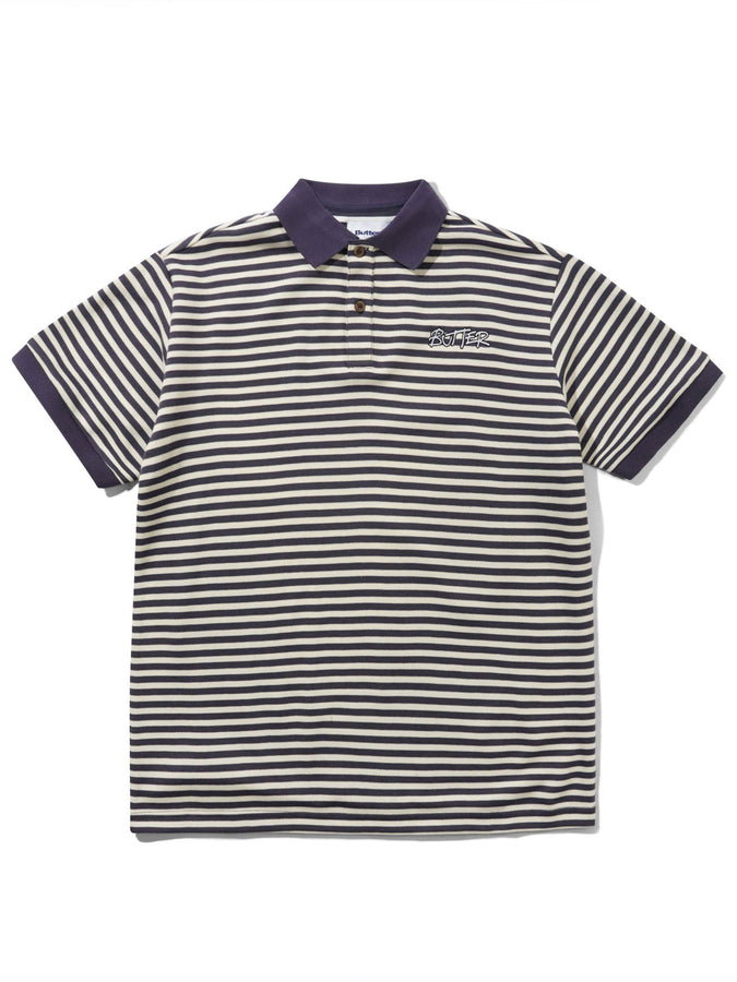 Butter Goods Tunnel Polo Spring 2026 | NAVY/WHITE
