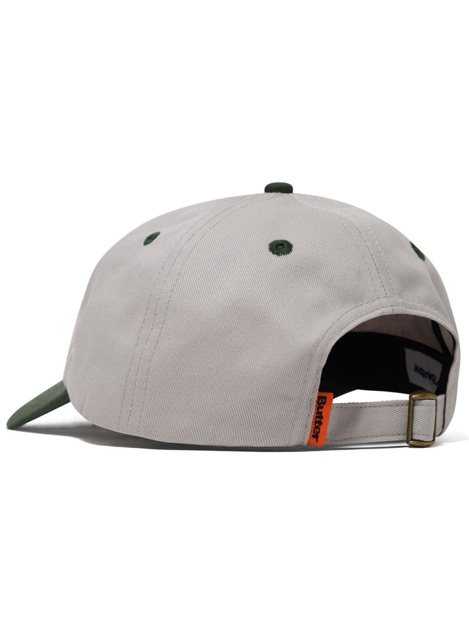 Butter Goods Turtle 6 Panels Strapback Hat | LIGHT GREY/SEAWEED