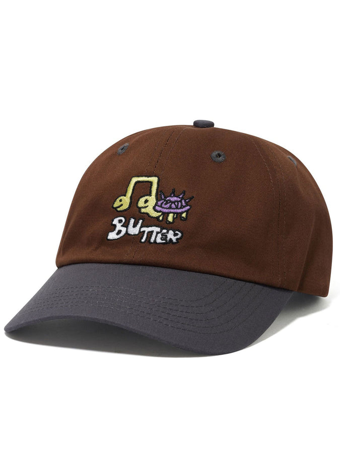 Butter Goods Turtle 6 Panels Strapback Hat | WALNUT/STEEL