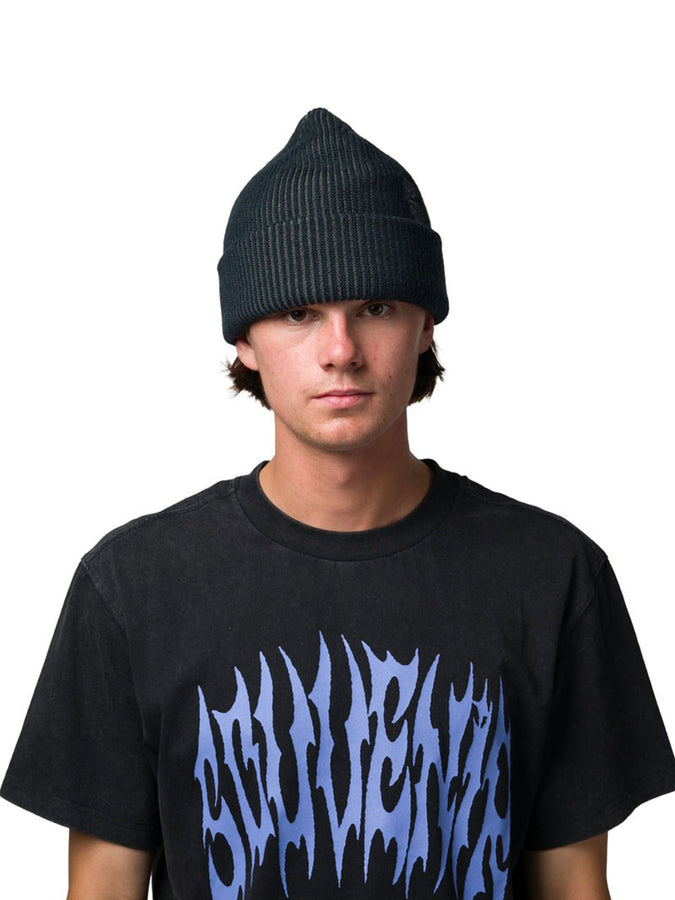 Souvenir Two Tone Rib Beanie | BLACK