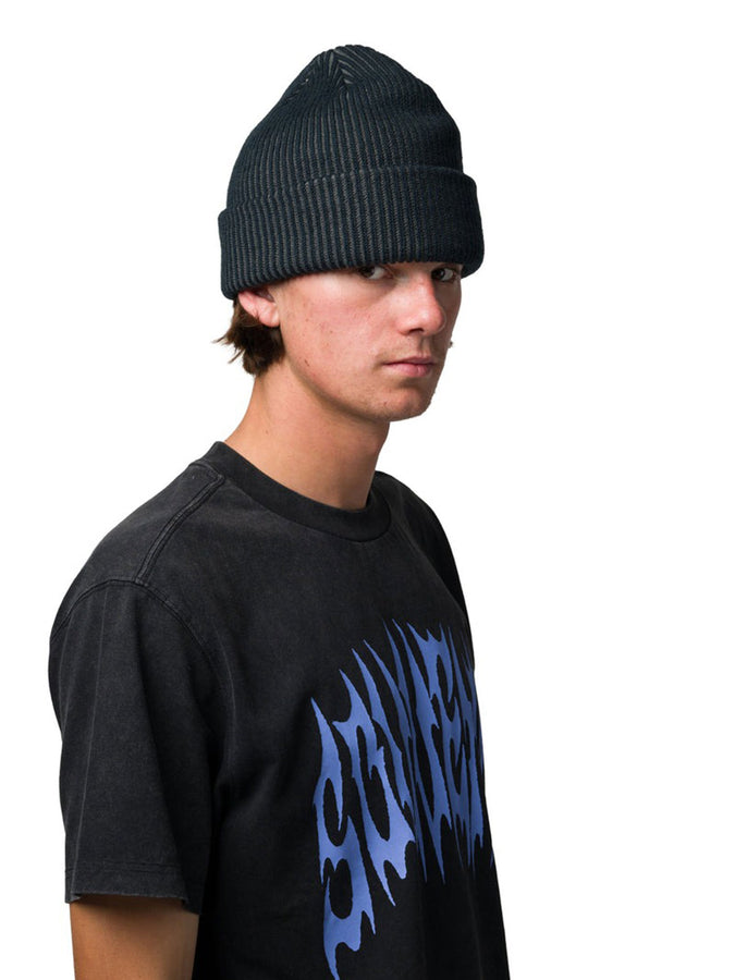 Souvenir Two Tone Rib Beanie | BLACK