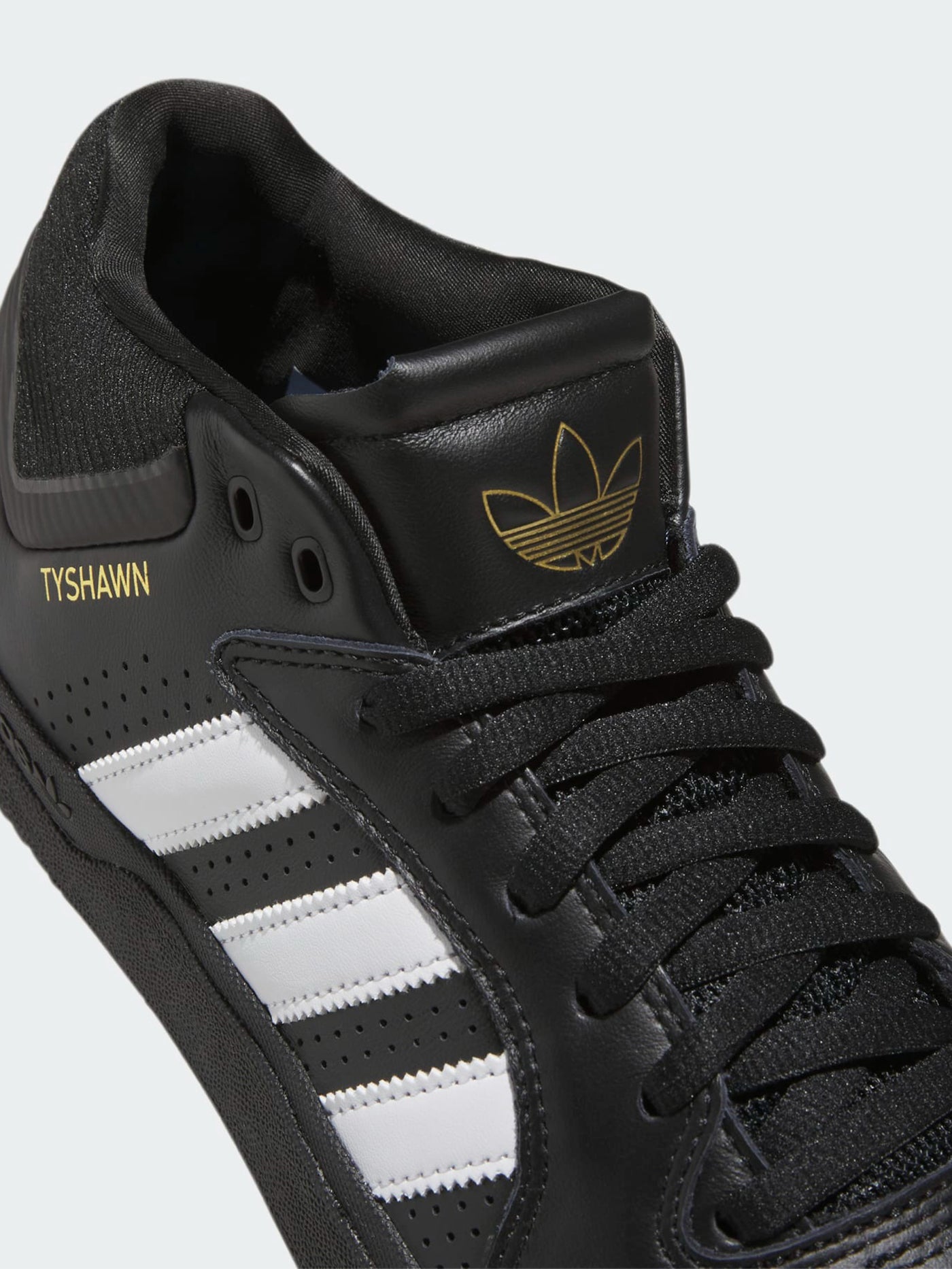Adidas Fall 2023 Tyshawn Core Black/White/Gold Shoes