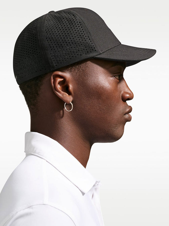 Nike Golf Dri-Fit ADV Rise Swoosh Flex Structured Hat | BLACK/ANTHRACITE/WHITE (010)