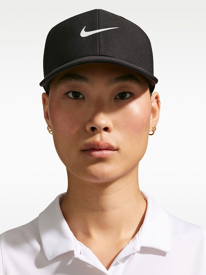 Nike Golf Dri-Fit ADV Rise Swoosh Flex Structured Hat | BLACK/ANTHRACITE/WHITE (010)