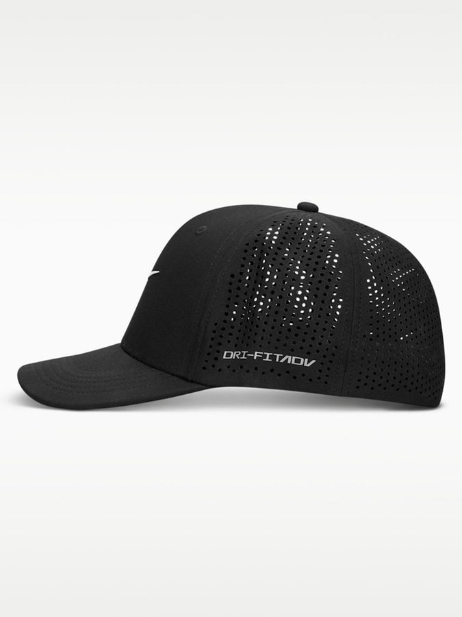 Nike Golf Dri-Fit ADV Rise Swoosh Flex Structured Hat | BLACK/ANTHRACITE/WHITE (010)