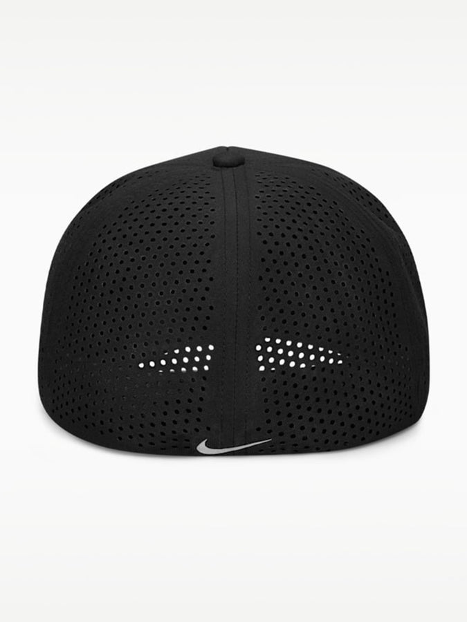 Nike Golf Dri-Fit ADV Rise Swoosh Flex Structured Hat | BLACK/ANTHRACITE/WHITE (010)