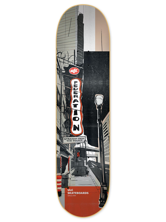 ULC Federation 8'' 8.25'' & 8.5'' Skateboard Deck | GREY