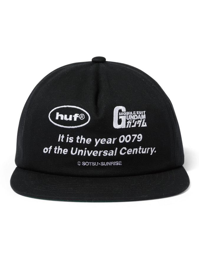 Huf x Mobile Suit Gundam Universal Century Snapback Hat | BLACK