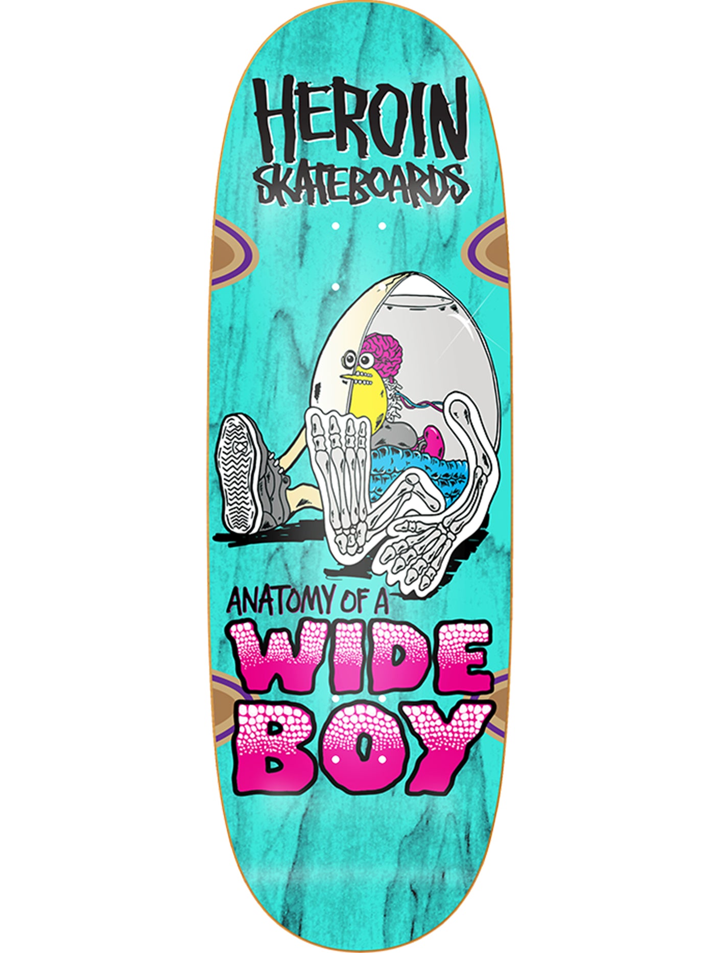 Heroin Anatomy Of A Wide Boy 10.4 Old School Skateboard Deck
