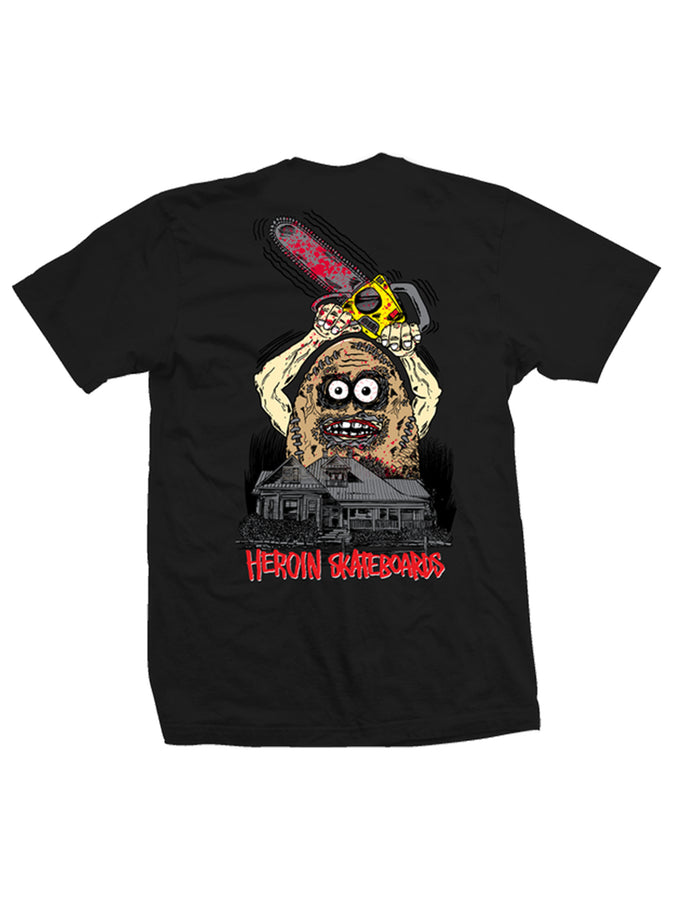 Heroin Teggxas Chainsaw T-Shirt Spring 2024 | BLACK