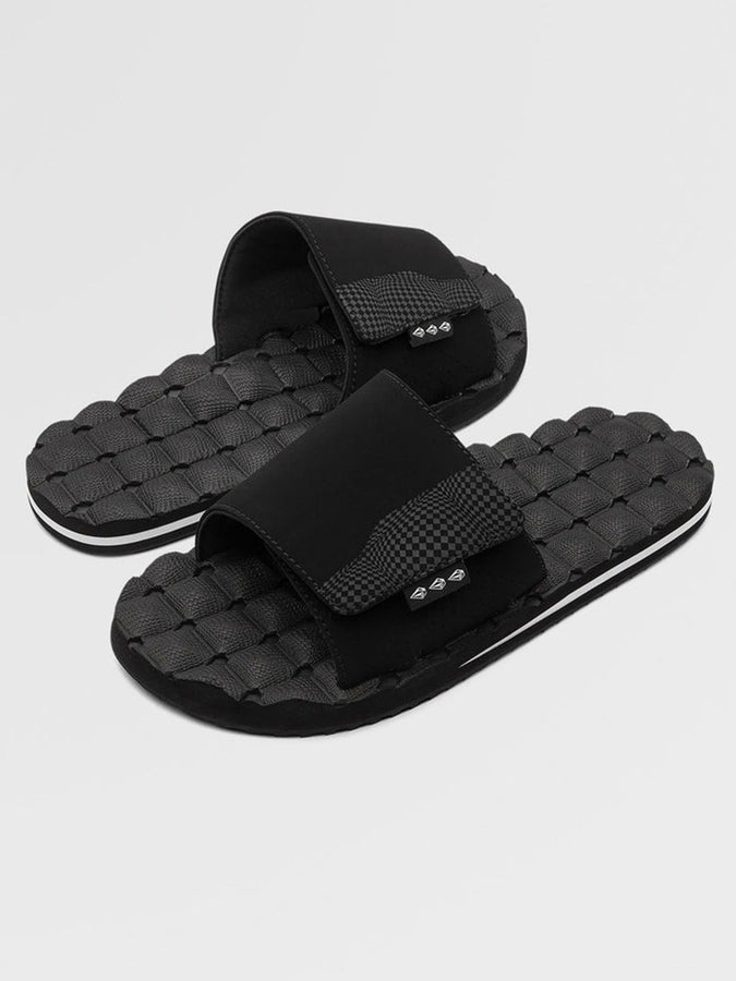 Volcom Recliner Slide Sandals Spring 2026 | BLACK/WHITE (BWH)