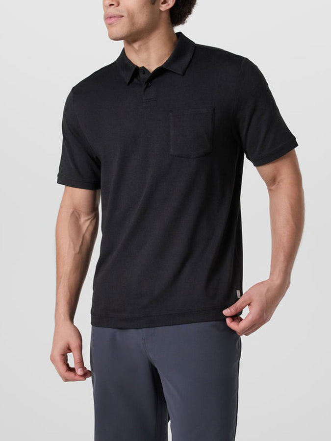 Vuori Ponto Perfomance Short Sleeve Polo Spring 2026 | BLACK HEATHER (HBK)