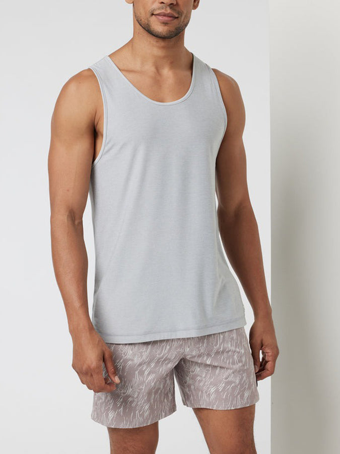 Vuori Strato Tech Tanl Top Spring 2025 | PLATINUM HEATHER (HPT)