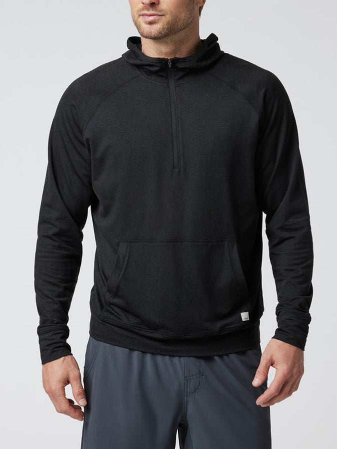 Vuori Ponto Perfomance 1/2 Zip Hoodie Spring 2025 | BLACK HEATHER (KBK)