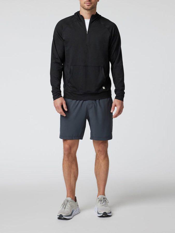 Vuori Ponto Perfomance 1/2 Zip Hoodie Spring 2025 | BLACK HEATHER (KBK)