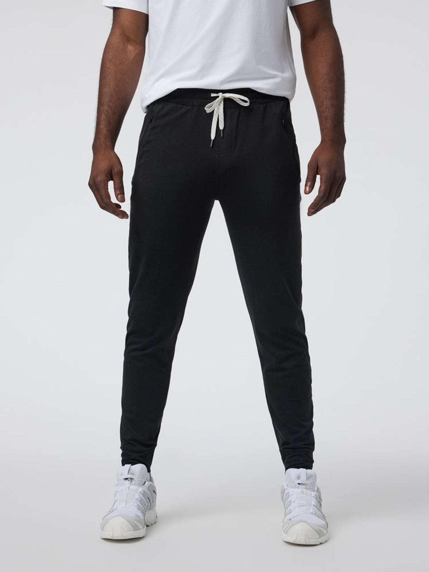 Pantalon Homme Cargo Chino Jogging - 98% Coton, Taille élastique à Cordon, Coupe Slim Décontractée