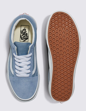 Baby blue true white old skool vans hotsell